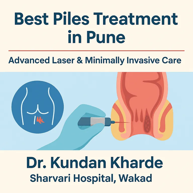 Best Piles Treatment in Pune – Advanced Laser & Minimally Invasive Care by Dr. Kundan Kharde — hero image, Sharvari Hospital blog