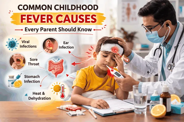 Common Childhood Fever Causes Every Parent Should Know — hero image, Sharvari Hospital blog
