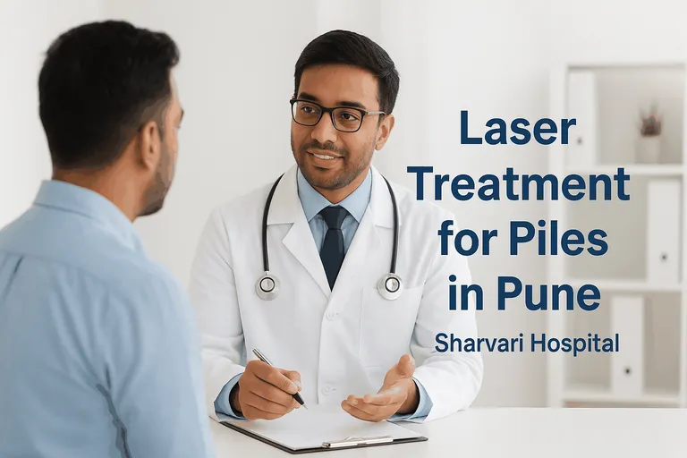 Laser Treatment for Piles in Pune – Cost, Recovery, and Benefits Explained — hero image, Sharvari Hospital blog